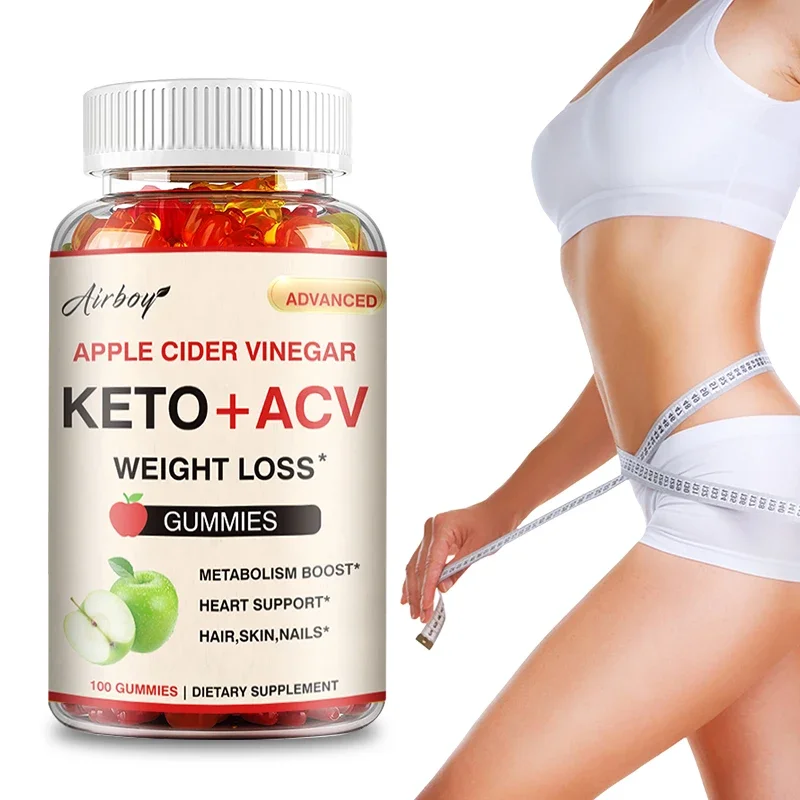 Keto + ACV Gummies - Improve Digestion, Weight Management,Body Shaping,Reduce Bloating,Cleanse Intestines - 60 Gummies