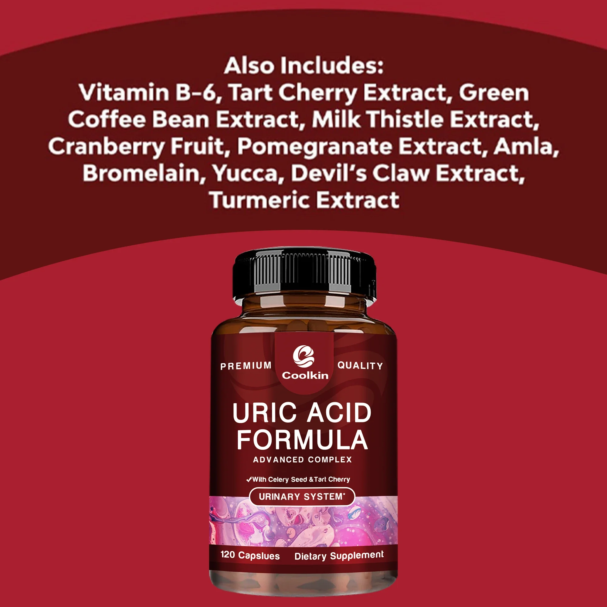 Uric Acid Cleanse Formula - with Celery Seed - Kidney Cleansing, Joint and Muscle Health - 120 Capsules - Image 5