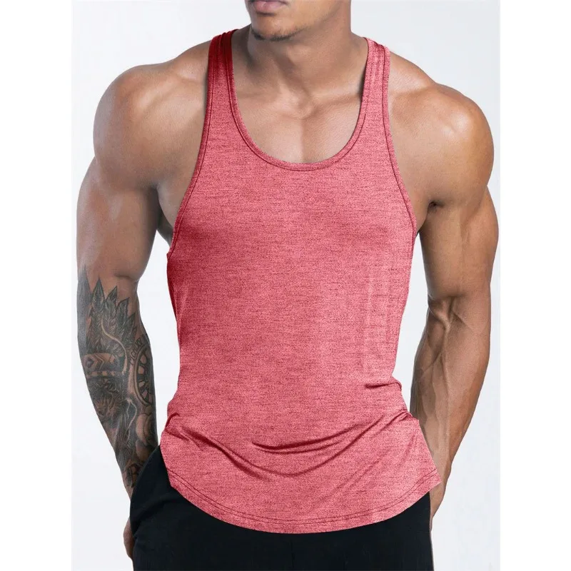 Men's Sports Fitness Tank Top Summer GYM Training Undershirt Running Basketball Quick Drying Breathable loose Tank Top men tops